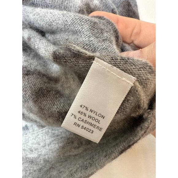 Banana Republic Wool Cashmere Blend Italian Wool Gray Leopard Bolero Shrug Med - Picture 6 of 7